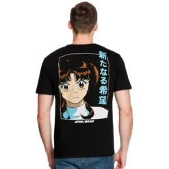 Star Wars - Manga Leia T-Shirt schwarz