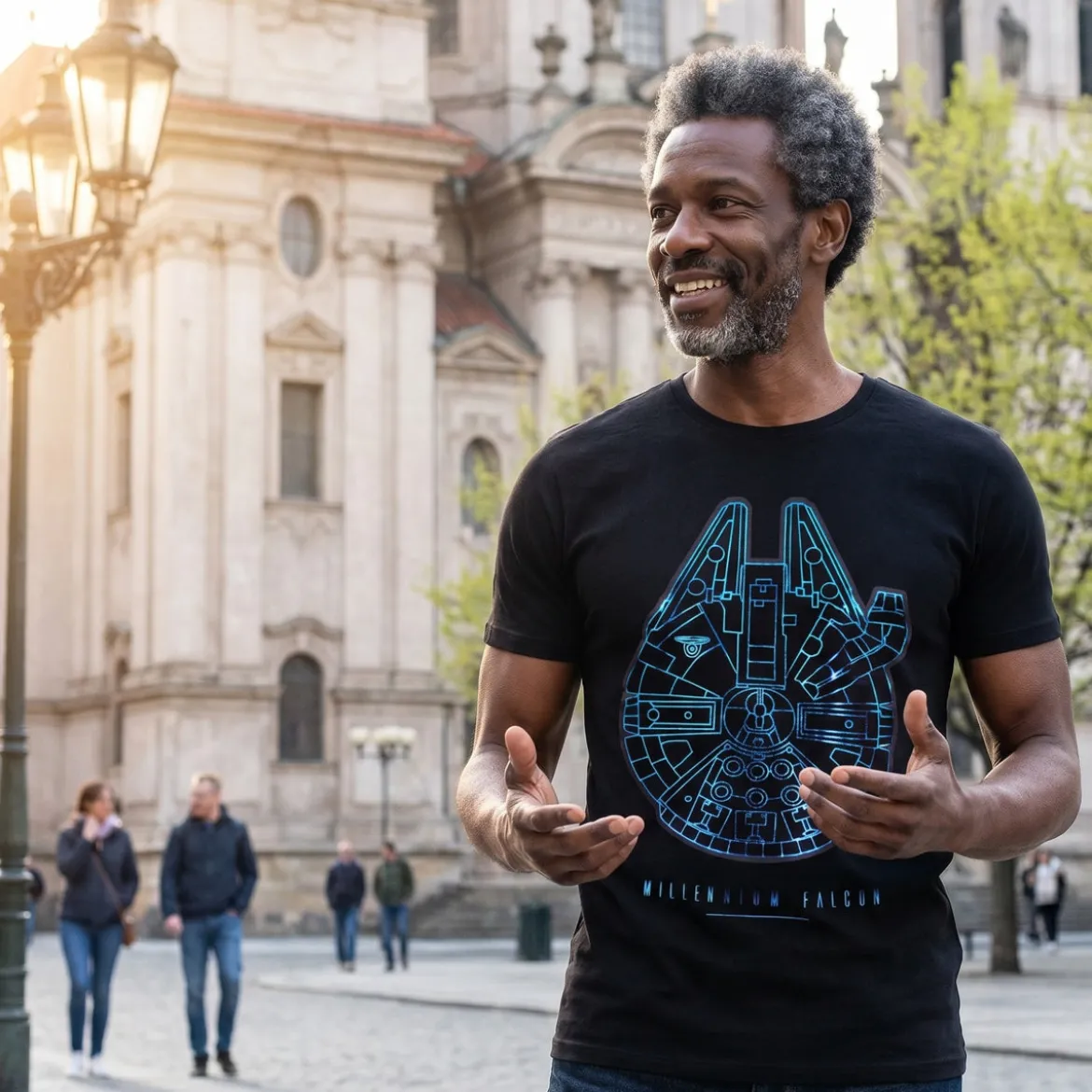 Star Wars - Millennium Falcon T-Shirt schwarz