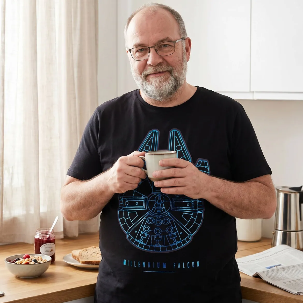 Star Wars - Millennium Falcon T-Shirt schwarz