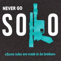 Star Wars - Never Go Solo T-Shirt grau