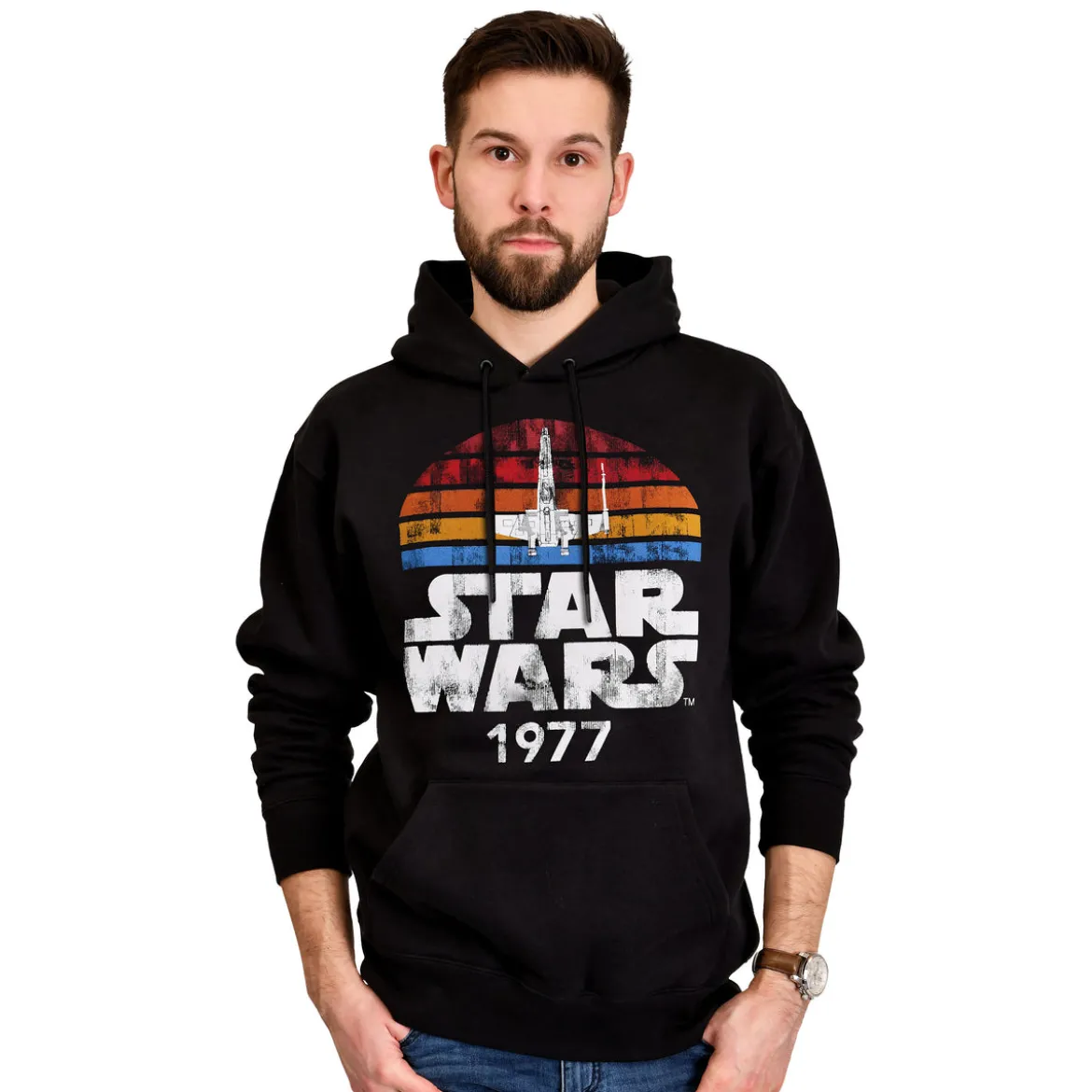 Star Wars of 1977 Retro Hoodie schwarz