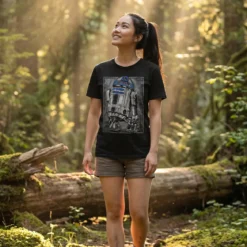 Star Wars - R2D2 Portrait T-Shirt schwarz