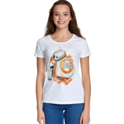 Star Wars - Rolling Droids T-Shirt Damen weiß