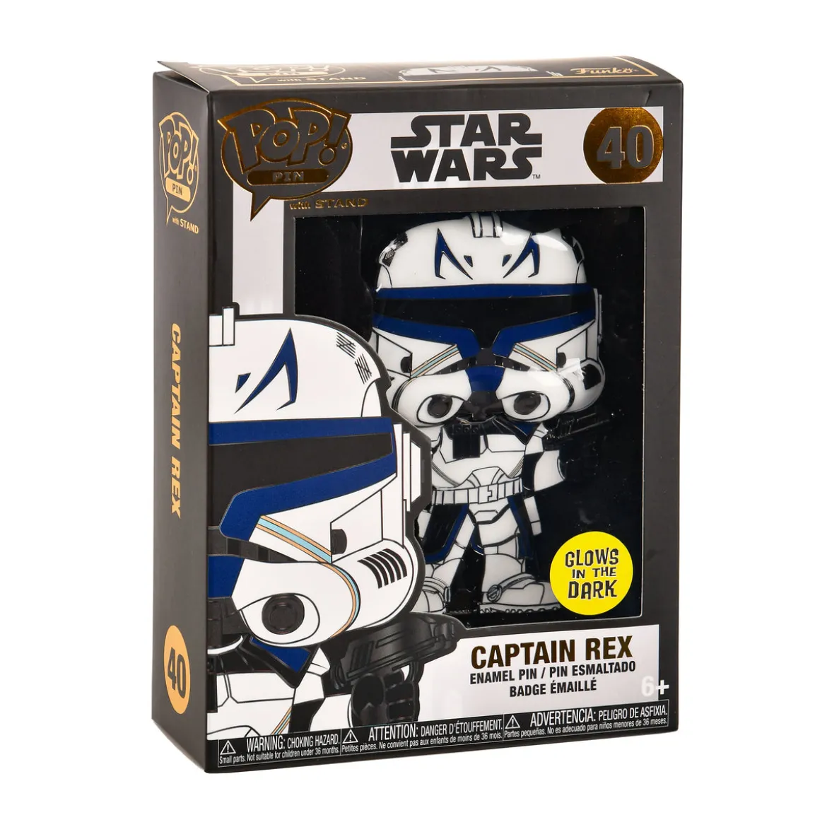 Star Wars The Clone Wars - Captain Rex Glow in the Dark Funko Pop Pin 10 cm