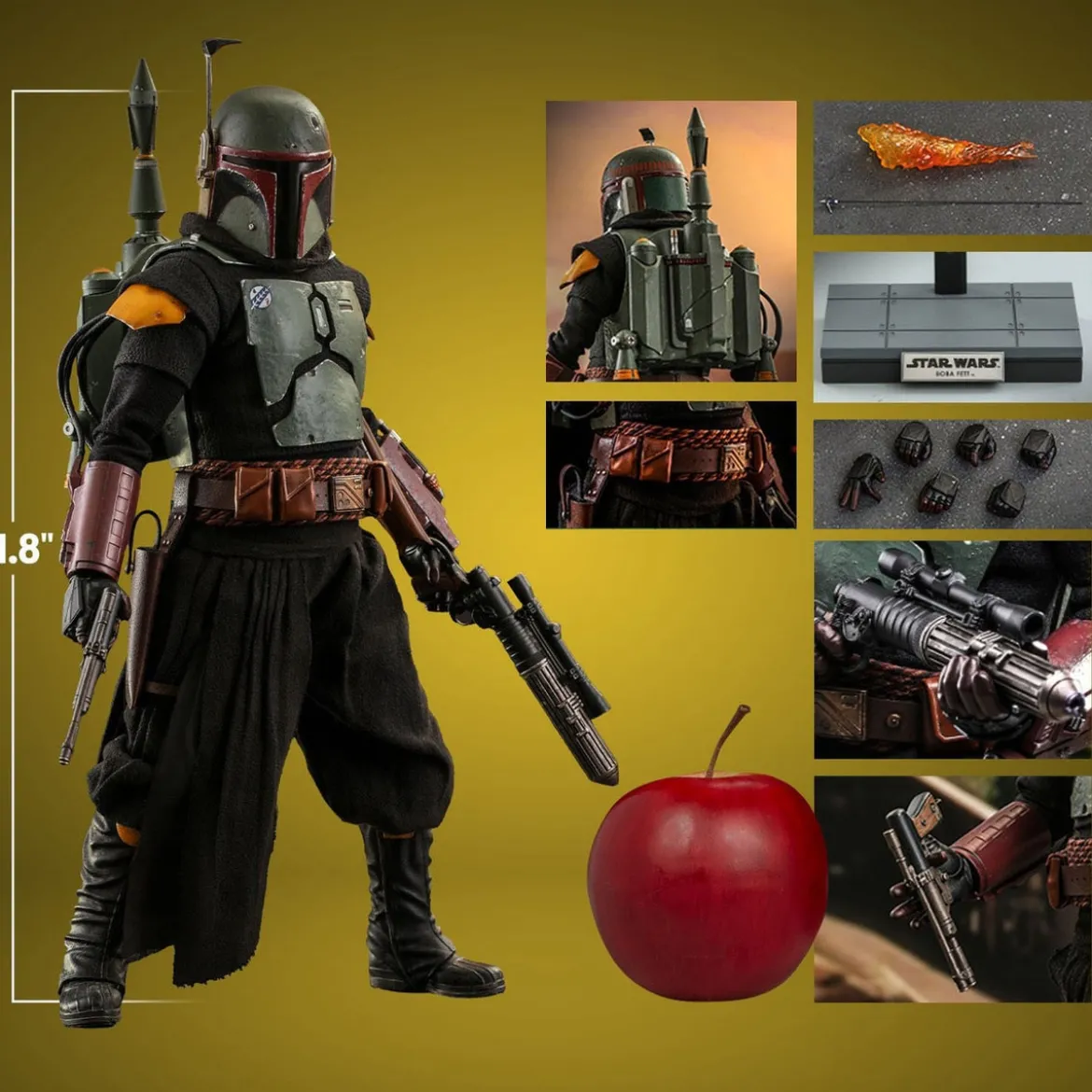 Star Wars: The Mandalorian - Boba Fett Actionfigur 1:6 Repaint Armor Special Edition