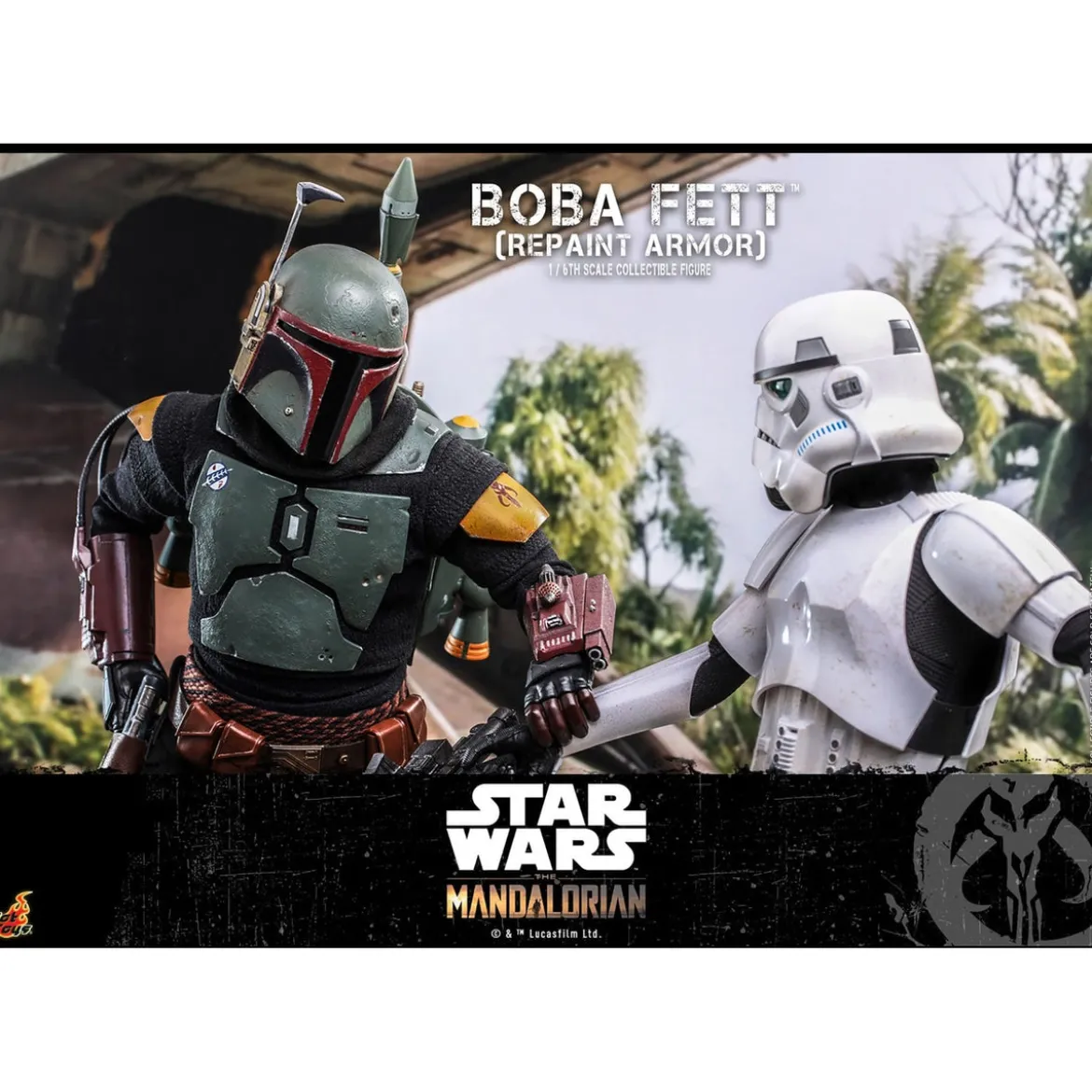 Star Wars: The Mandalorian - Boba Fett Actionfigur 1:6 Repaint Armor Special Edition