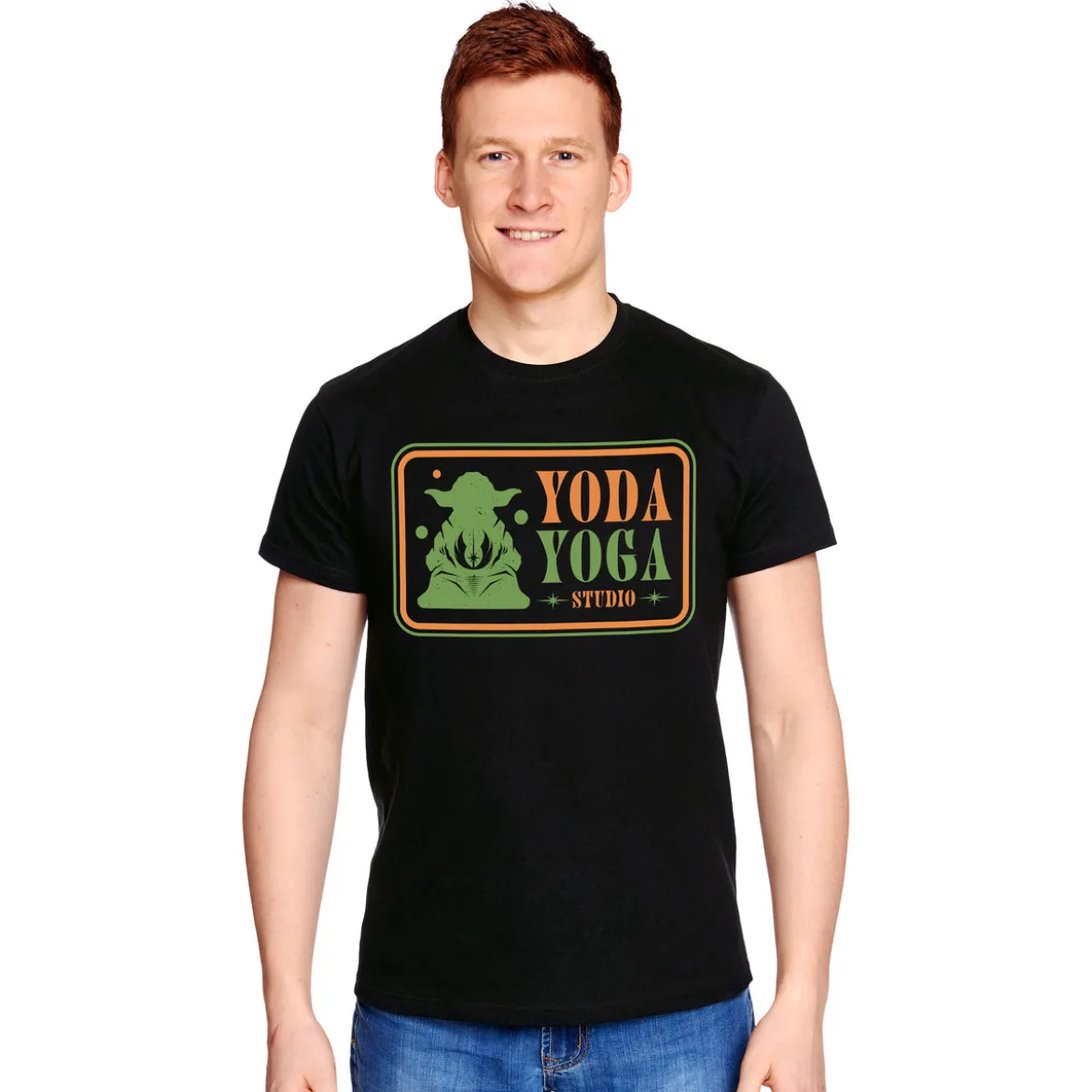 Star Wars - Yoda Yoga Studio T-Shirt schwarz