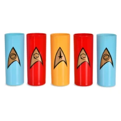 Sternenflottenabzeichen Gläser 5er Set - Star Trek