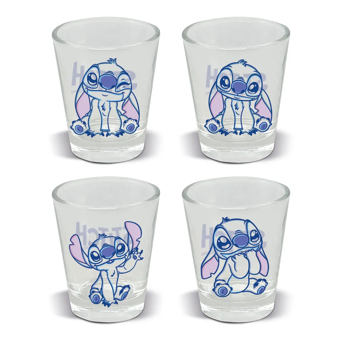 Stitch Aloha Gläser 4er Set - Lilo & Stitch