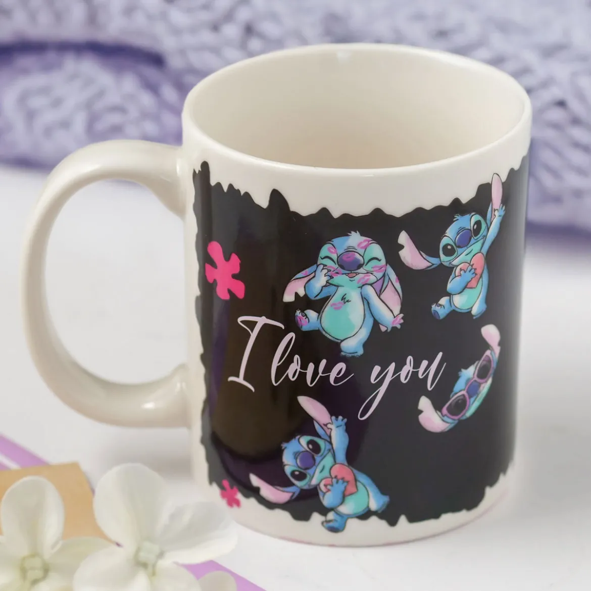 Stitch I Love You Thermoeffekt Tasse - Lilo & Stitch