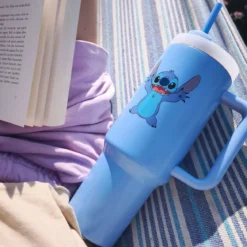 Stitch To Go Becher mit Strohhalm - Lilo & Stitch