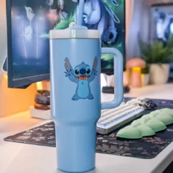 Stitch To Go Becher mit Strohhalm - Lilo & Stitch