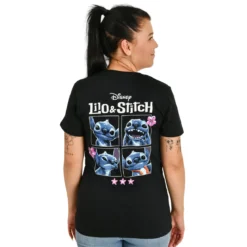 Stitch T-Shirt Damen schwarz - Lilo & Stitch