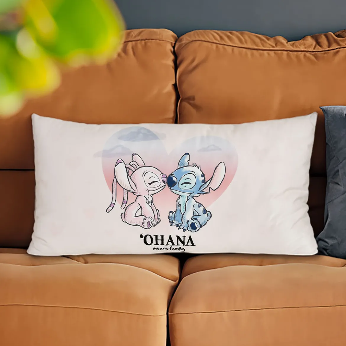 Stitch und Angel Ohana Means Family - Kissen