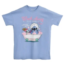 Stitch Wash Away Longshirt blau - Lilo & Stitch