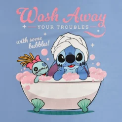 Stitch Wash Away Longshirt blau - Lilo & Stitch
