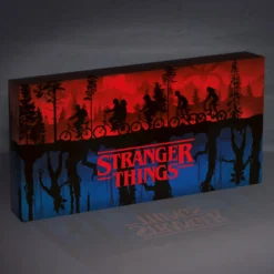 Stranger Things - Two Worlds Wandbild mit Licht