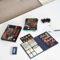 Street Fighter Premium Notizbuch mit Haftnotizen und Hülle A5