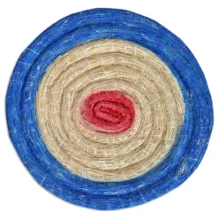 Strohscheibe rund mit farbigen Ringen