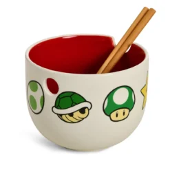 Super Mario - Symbols Ramen Schale mit Ess-Stäbchen