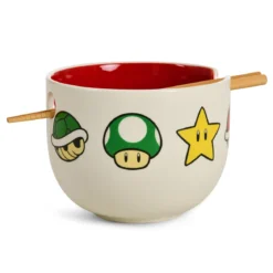 Super Mario - Symbols Ramen Schale mit Ess-Stäbchen