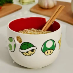 Super Mario - Symbols Ramen Schale mit Ess-Stäbchen
