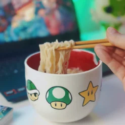 Super Mario - Symbols Ramen Schale mit Ess-Stäbchen