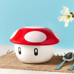 Super-Pilz Schale mit Deckel für Super Mario Fans