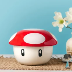 Super-Pilz Schale mit Deckel für Super Mario Fans