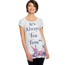 Tea Time Damen T-Shirt für Alice im Wunderland Fans