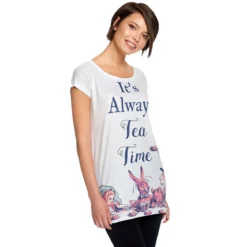 Tea Time Damen T-Shirt für Alice im Wunderland Fans