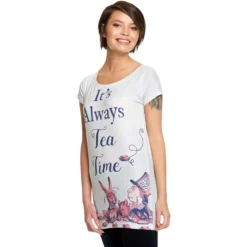 Tea Time Damen T-Shirt für Alice im Wunderland Fans