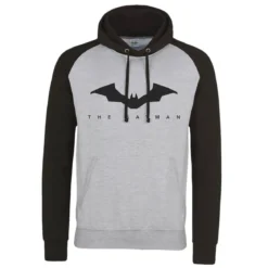 The Batman - Logo Baseball Hoodie grau-schwarz