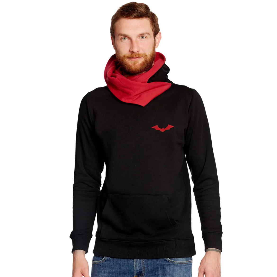 The Batman Logo Hoodie schwarz-rot