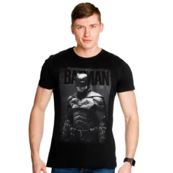 The Batman - Monochrome Poster T-Shirt schwarz