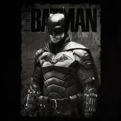 The Batman - Monochrome Poster T-Shirt schwarz