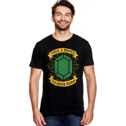 Toss a Rupee to Your Hero T-Shirt für Zelda Fans schwarz
