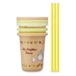 Totoro - Katzenbus und Totoro Becher mit Strohhalm 3er Set