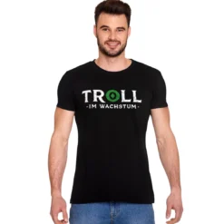 Troll im Wachstum T-Shirt schwarz