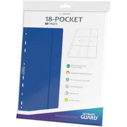 Ultimate Guard 18-Pocket Pages Side-Loading (10) - Blue