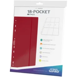 Ultimate Guard 18-Pocket Pages Side-Loading (10) - Red