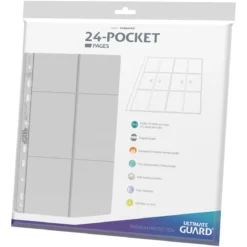 Ultimate Guard 24-Pocket QuadRow Pages Side-Loading (10) - Transparent