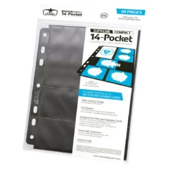 Ultimate Guard 14-Pocket Supreme Compact Pages Standard + Mini American (10) - Black