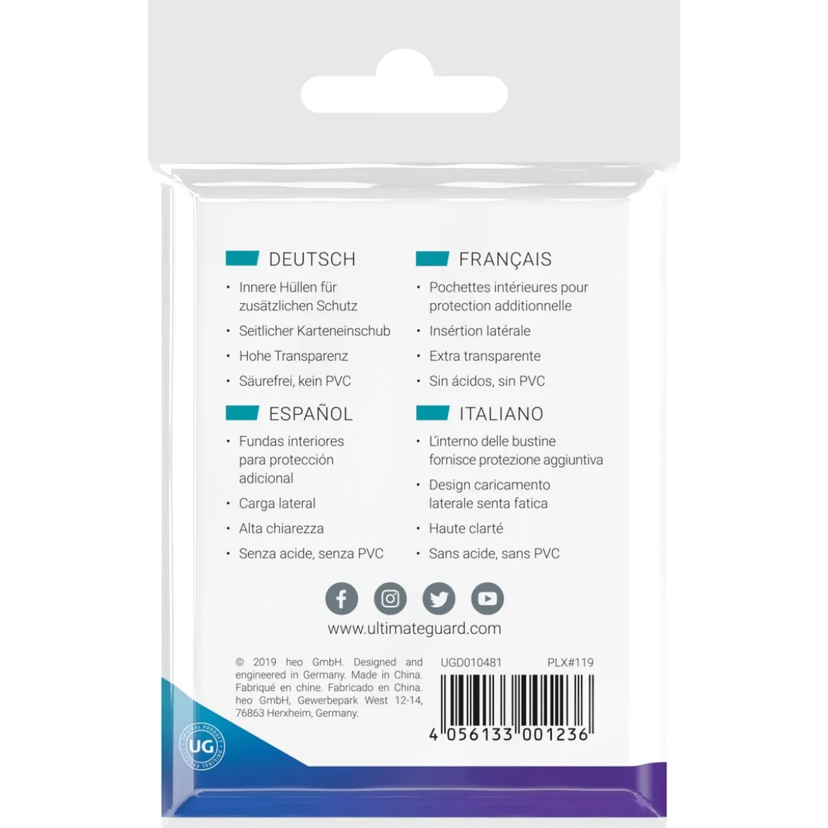 Ultimate Guard Precise-Fit Sleeves Japanese Size (100) - Side-Loading