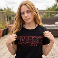 Upside Down T-Shirt schwarz