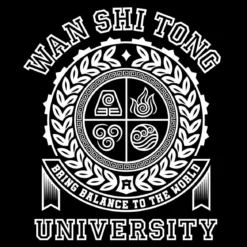Wan Shi Tong University T-Shirt für Avatar Fans schwarz