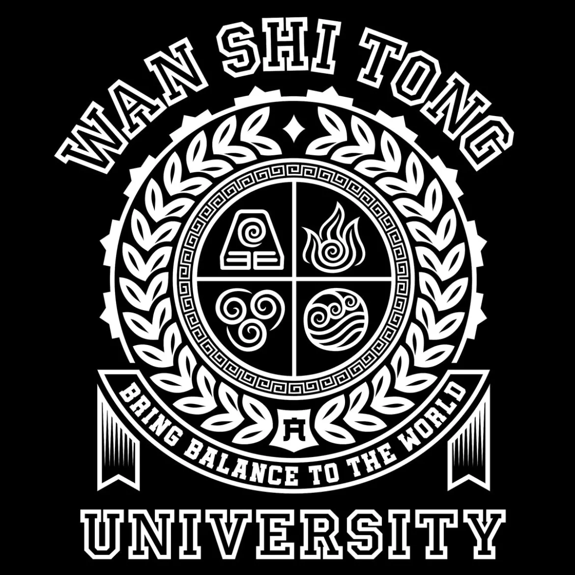Wan Shi Tong University T-Shirt für Avatar Fans schwarz
