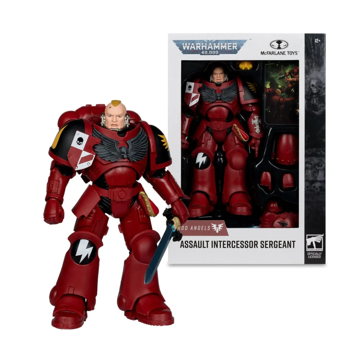 Warhammer 40k - Assault Intercessor Sergeant (Blood Angel) Actionfigur 18cm