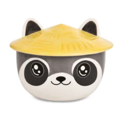 Waschbär Kawaii Schale mit Deckel für Anime Fans