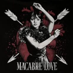 Wednesday - Macabre Love T-Shirt mit Schmetterlingsärmeln